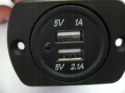 Zasilacz USB Gniazdo montażowe 5V 2A dwa GNIAZDA