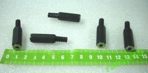 GNIAZDO JACK 3,5mm PLASTIK na kabel przewód