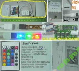 STEROWNIK RGB LISTWA LED + PILOT IR KONTROLER