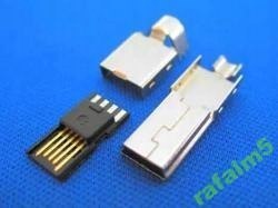 WTYK USB Typ B mini na przewód 5 pin pinów