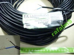 Przewód kabel OMY okragły 2x0,50mm2 2x 0,50 mm2
